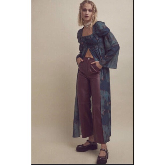 Free People Stone Cold Fox Jasmine Long Queen Statement Maxi Top Tunic - Picture 2 of 12